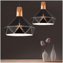 Abajur oco de luz suspensa vintage retrô industrial