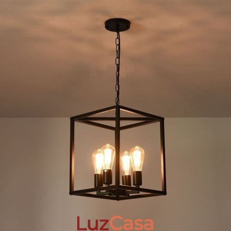Luminária pendente moderna e simples em gaiola de ferro Luminária pendente moderna e simples em gaiola de ferro