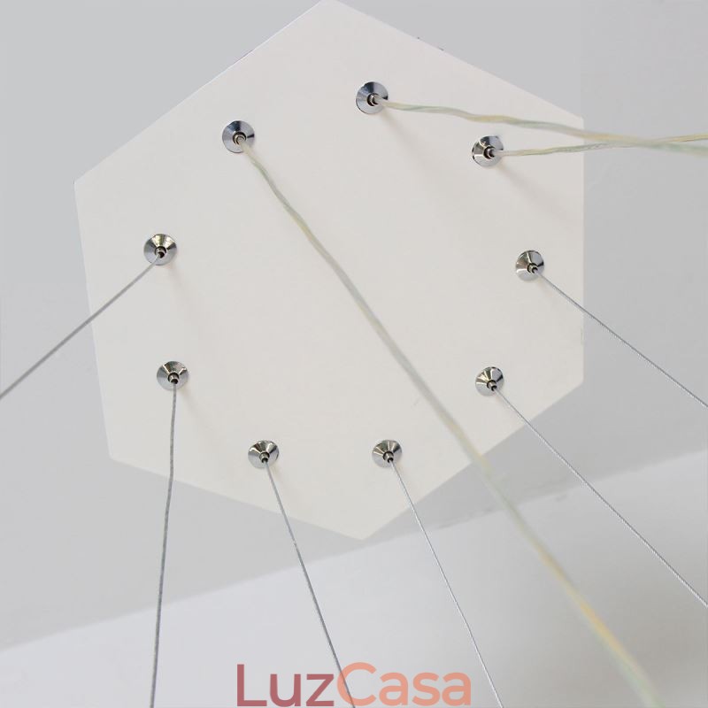 Luminária pendente hexagonal moderna