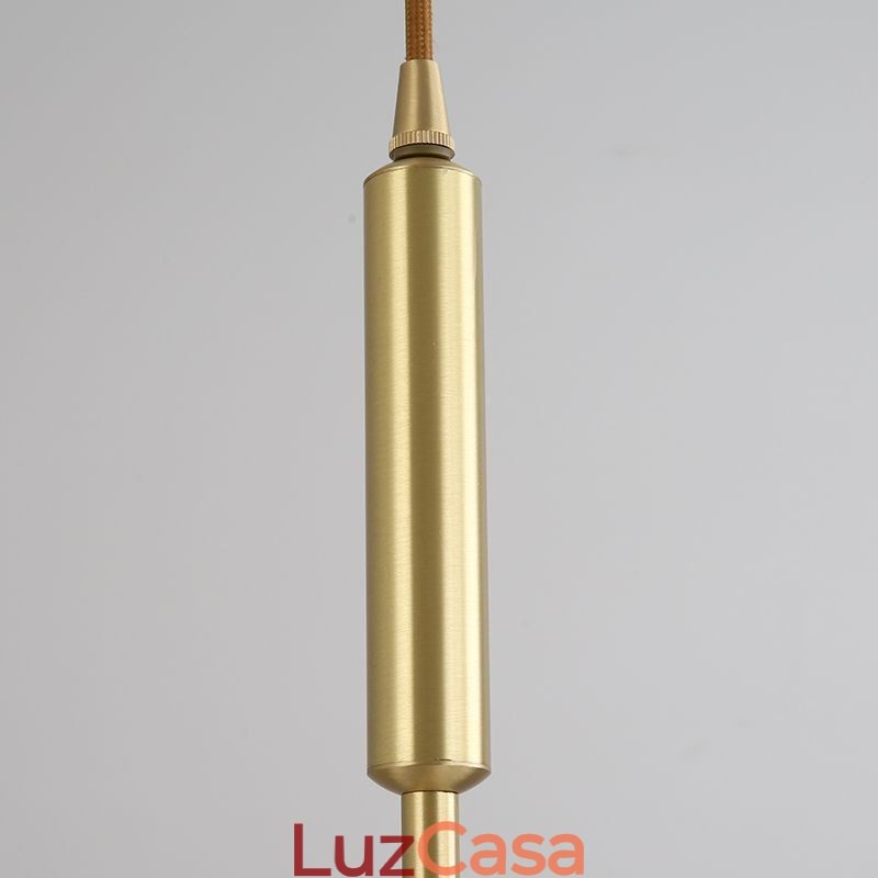Luminária pendente simples e moderna de latão