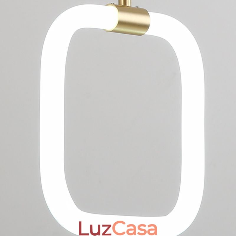 Luminária pendente simples e moderna de latão