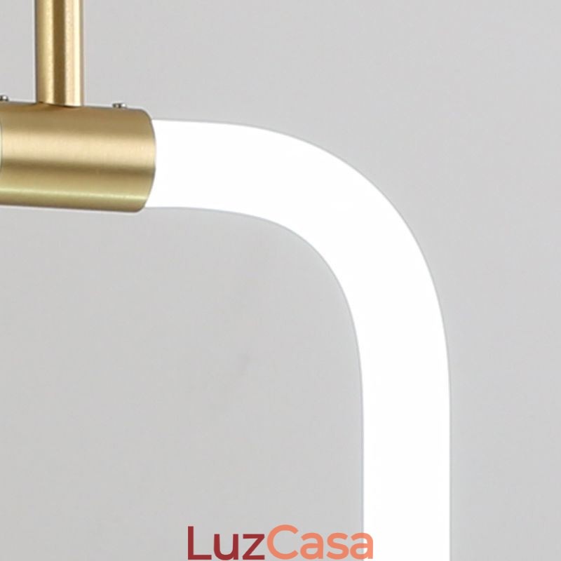 Luminária pendente simples e moderna de latão