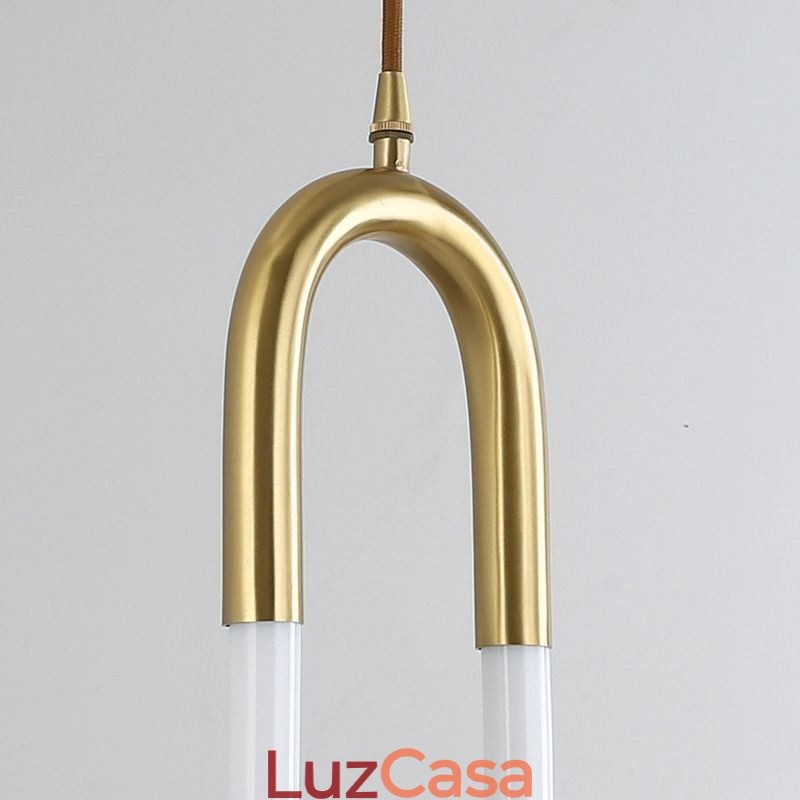 Luminária pendente simples e moderna de latão