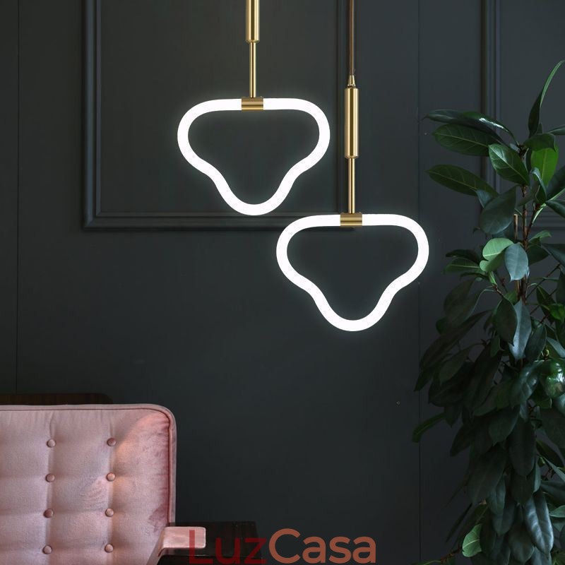 Luminária de teto moderna com ajuste de intensidade de luz acrílica l