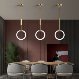 Luminária de teto moderna com ajuste de intensidade de luz acrílica l