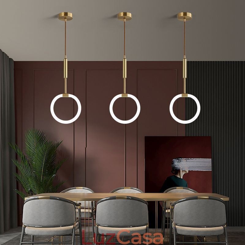 Luminária de teto moderna com ajuste de intensidade de luz acrílica l