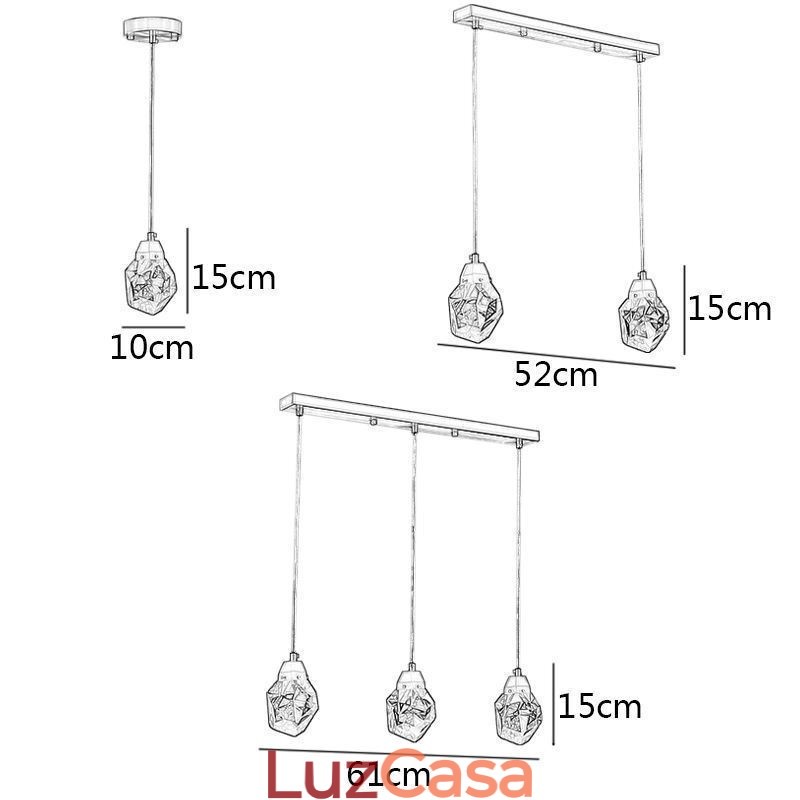 Mini Simples Bola De Cristal Luz Pendurada Luz De Teto