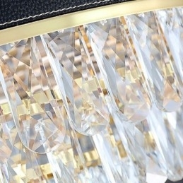 Luminária pendente moderna de cristal, luminária de teto com 9, 12 e 16 luzes