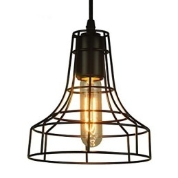 Lustre vintage estilo europeu para luz pendente preta
