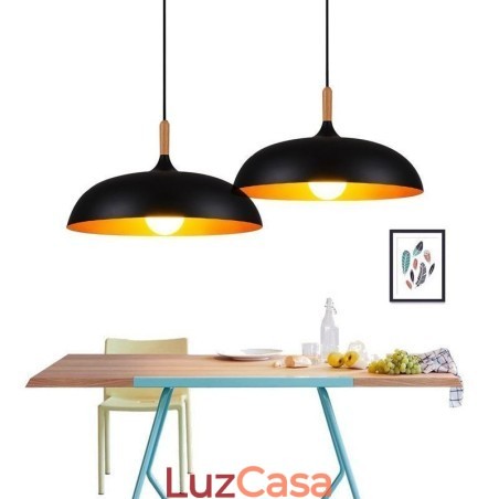 Luminária pendente moderna minimalista decorativa preta e branca Luminária pendente moderna minimalista decorativa preta e branca