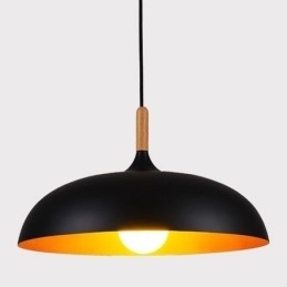 Luminária pendente moderna minimalista decorativa preta e branca