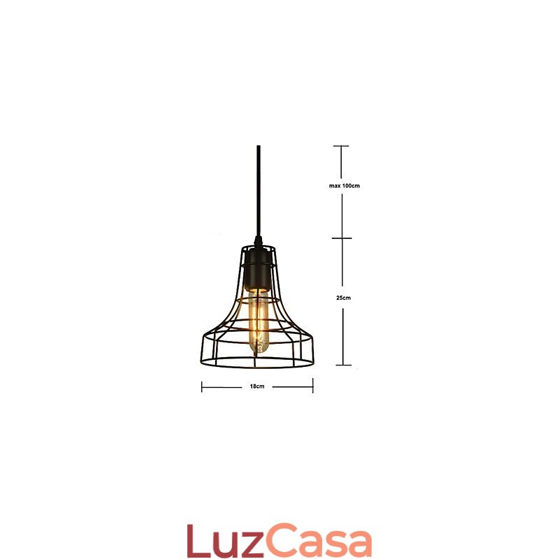 Lustre vintage estilo europeu para luz pendente preta