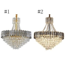 Luminária pendente de cristal cônica luminária suspensa