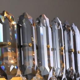 Luminária pendente de cristal cônica luminária suspensa