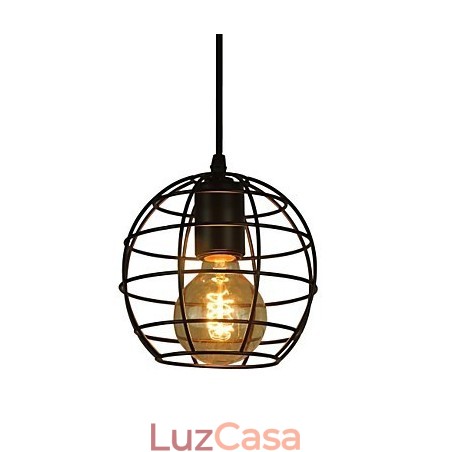 Lustre vintage estilo europeu em formato de globo para luz pendente preta Lustre vintage estilo europeu em formato de globo para luz pendente preta