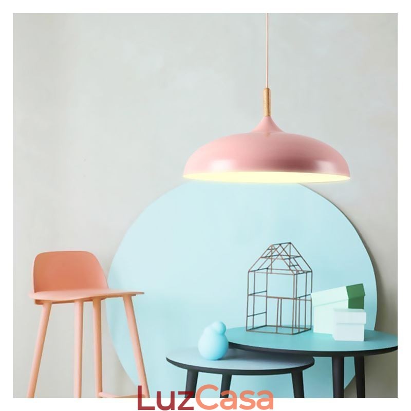 Luminária pendente moderna Luminária pendente colorida Macaron