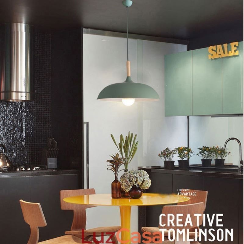 Luminária pendente moderna Luminária pendente colorida Macaron