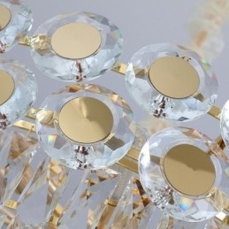 Luminária de teto pendente de cristal moderna