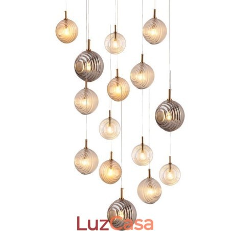 Luminária pendente de vidro criativa decorativa globo de vidro loft Luminária pendente de vidro criativa decorativa globo de vidro loft