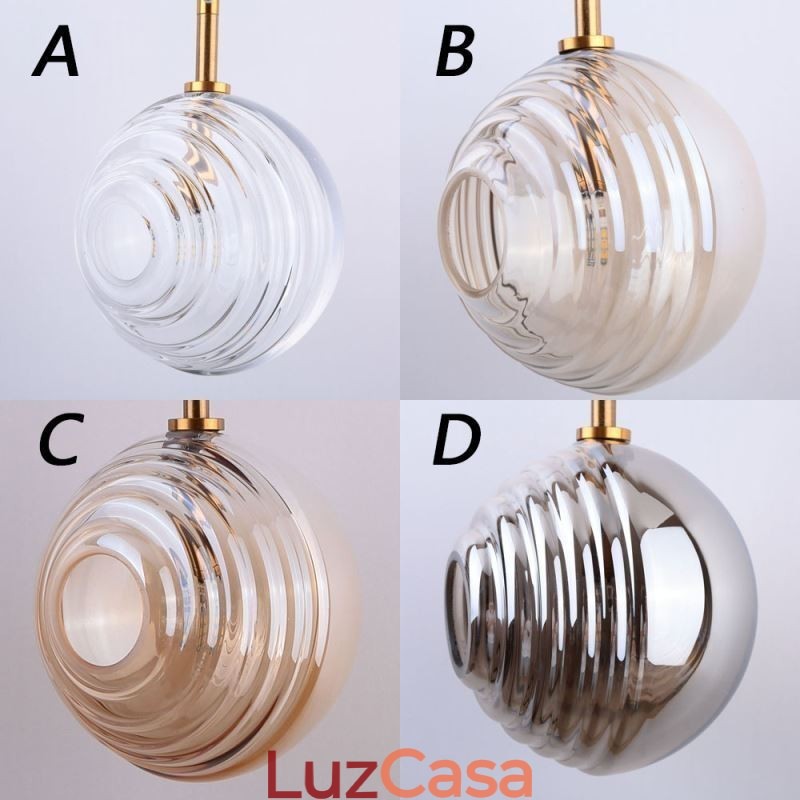 Luminária pendente de vidro criativa decorativa globo de vidro loft