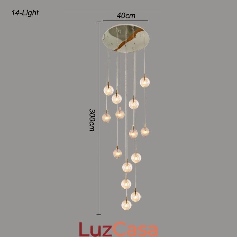 Luminária pendente de vidro criativa decorativa globo de vidro loft