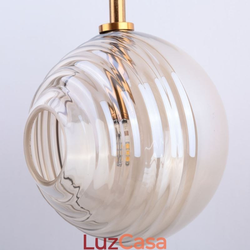 Luminária pendente de vidro criativa decorativa globo de vidro loft