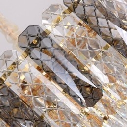 Luminária pendente europeia de cristal redonda para teto