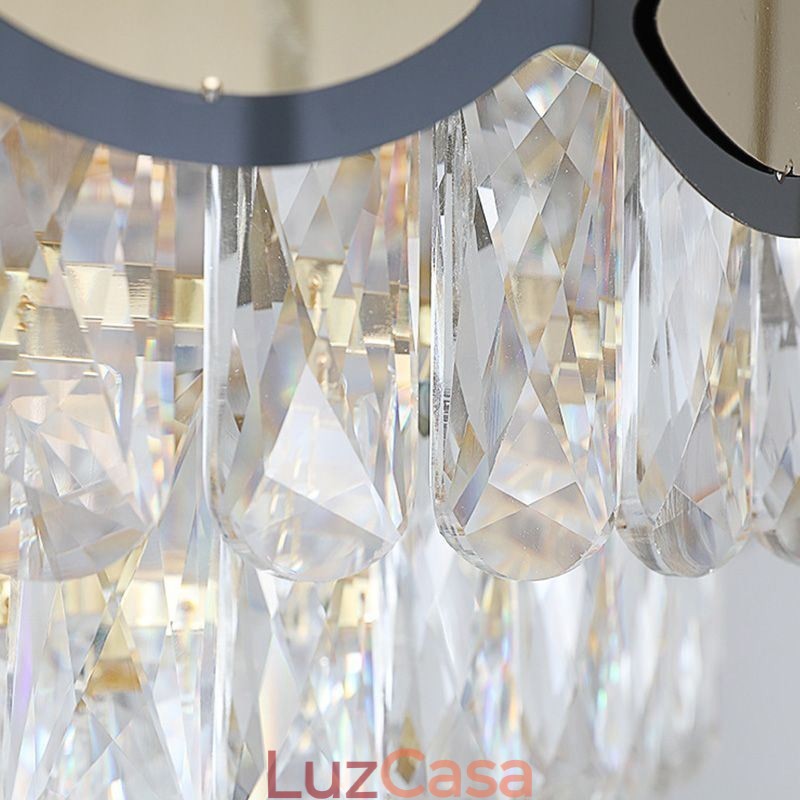 Luminária pendente de cristal moderna com luminárias de teto rendadas