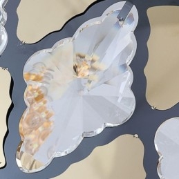 Luminária pendente de cristal moderna com luminárias de teto rendadas