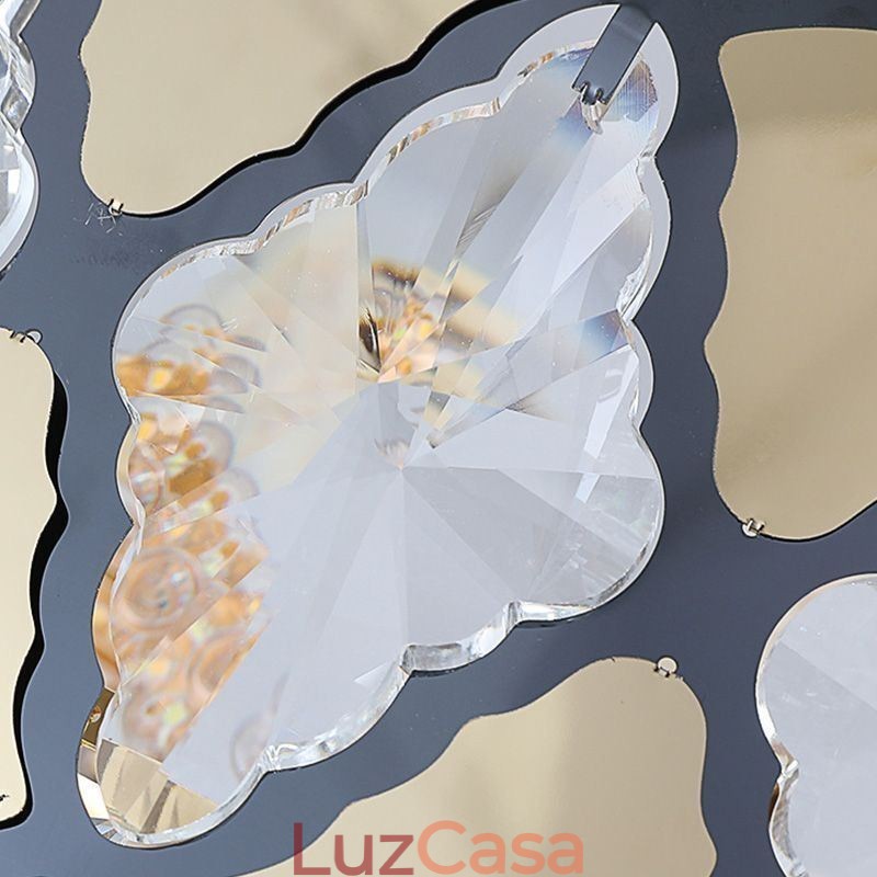 Luminária pendente de cristal moderna com luminárias de teto rendadas