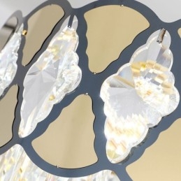 Luminária pendente de cristal moderna com luminárias de teto rendadas