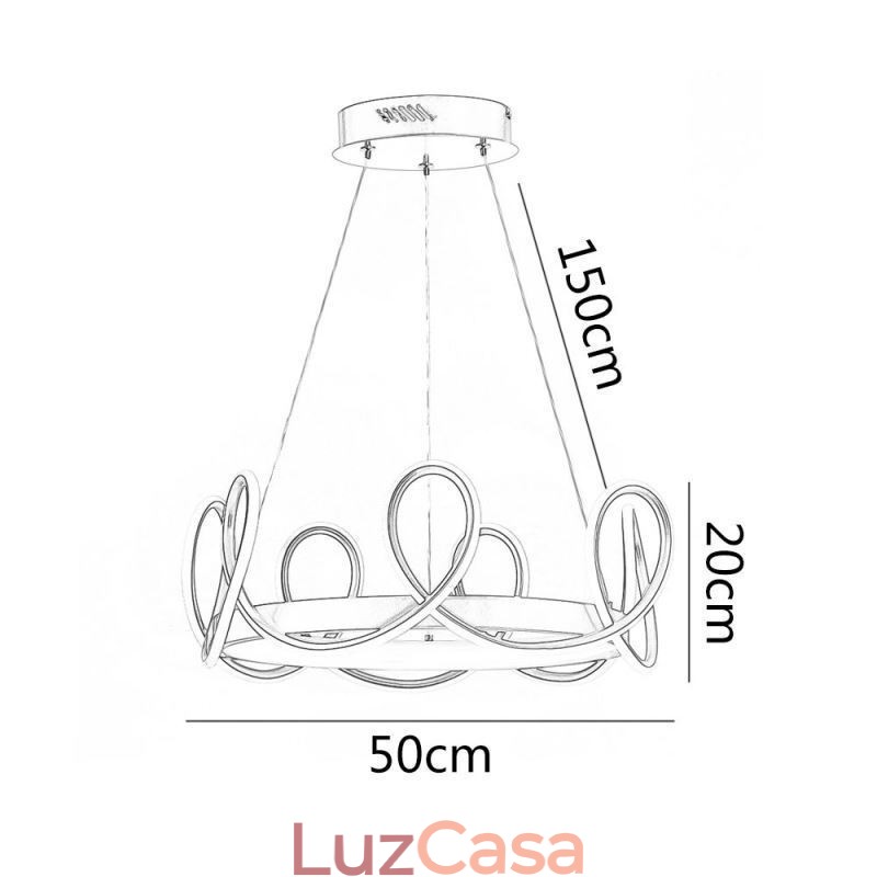Moderno Pendente Luz Coroa Luz Pendente Alumínio 1 Luz