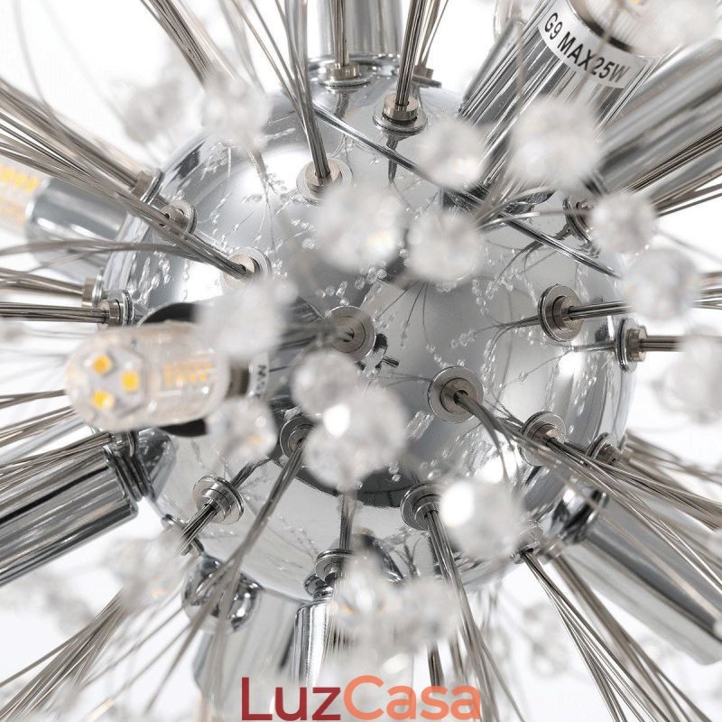 Lustre de fogos de artifício 8 luzes pendente dente de leão