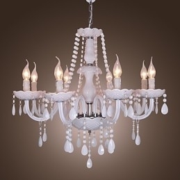Lustre de cristal galvanizado rústico Lodge Crystal