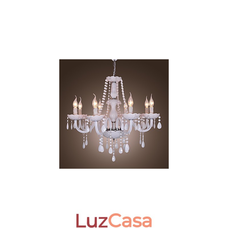 Lustre de cristal galvanizado rústico Lodge Crystal