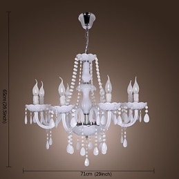 Lustre de cristal galvanizado rústico Lodge Crystal