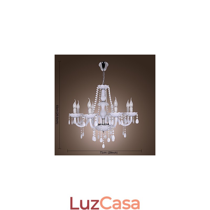 Lustre de cristal galvanizado rústico Lodge Crystal