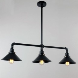 3 Luz Retro Industrial Vintage Water Pipe Pendant Light Chandelier Country Estilo Rústico
