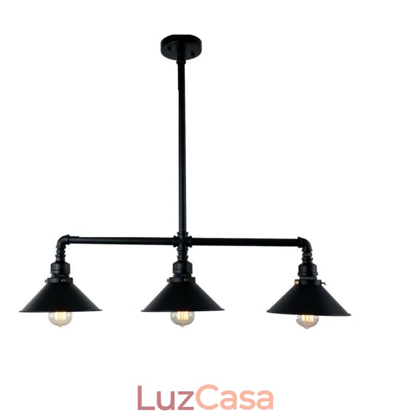 3 Luz Retro Industrial Vintage Water Pipe Pendant Light Chandelier Country Estilo Rústico