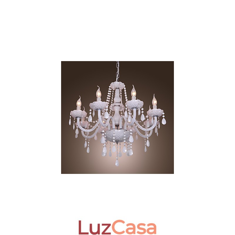 Lustre de cristal galvanizado rústico Lodge Crystal