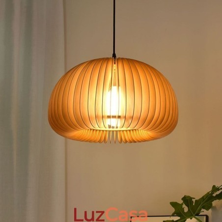 Luminária pendente estilo retrô Basswood Abóbora Luminária pendente Luminária pendente estilo retrô Basswood Abóbora Luminária pendente