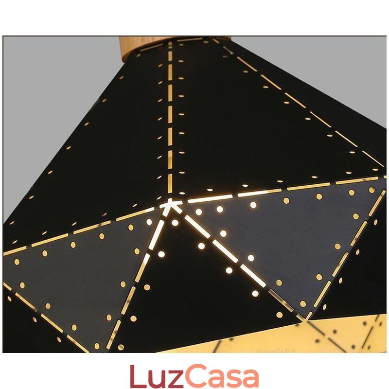 Abajur oco de luz suspensa vintage retrô industrial