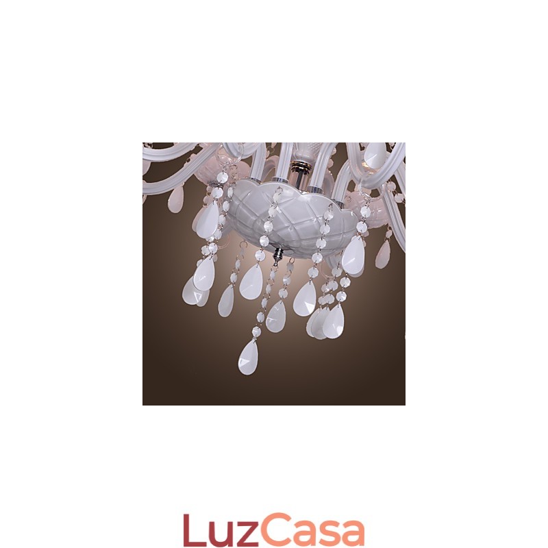 Lustre de cristal galvanizado rústico Lodge Crystal