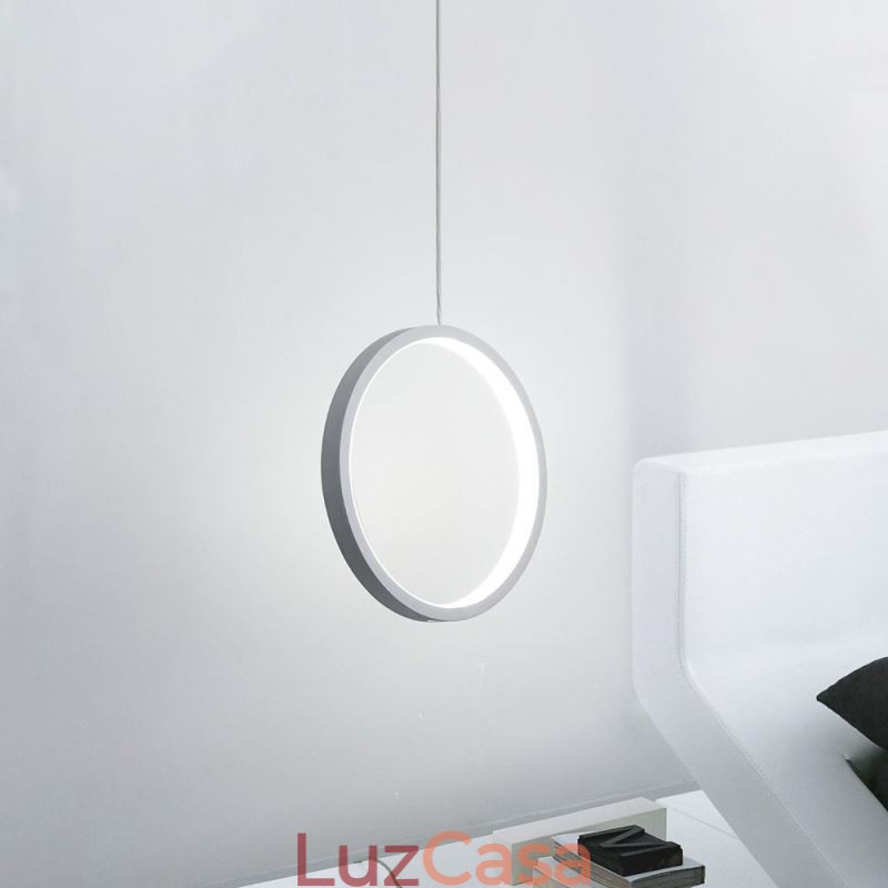 Luminária pendente minimalista em forma de anel, luminária decorativa de teto