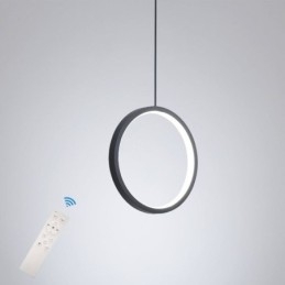 Luminária pendente minimalista em forma de anel, luminária decorativa de teto