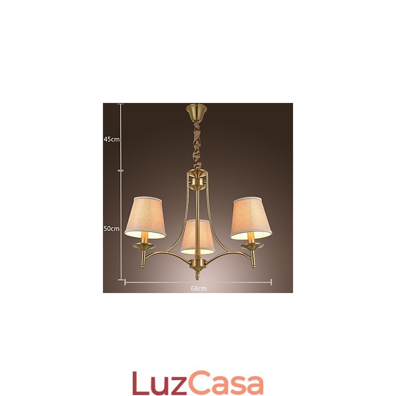 Moderno Contemporâneo Tradicional Clássico Rústico Lodge Vintage Ilha Latão Metal Lustre Jantar