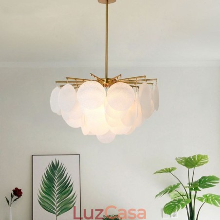 Luminária pendente moderna com 6 luzes e formato de vidro Luminária pendente moderna com 6 luzes e formato de vidro