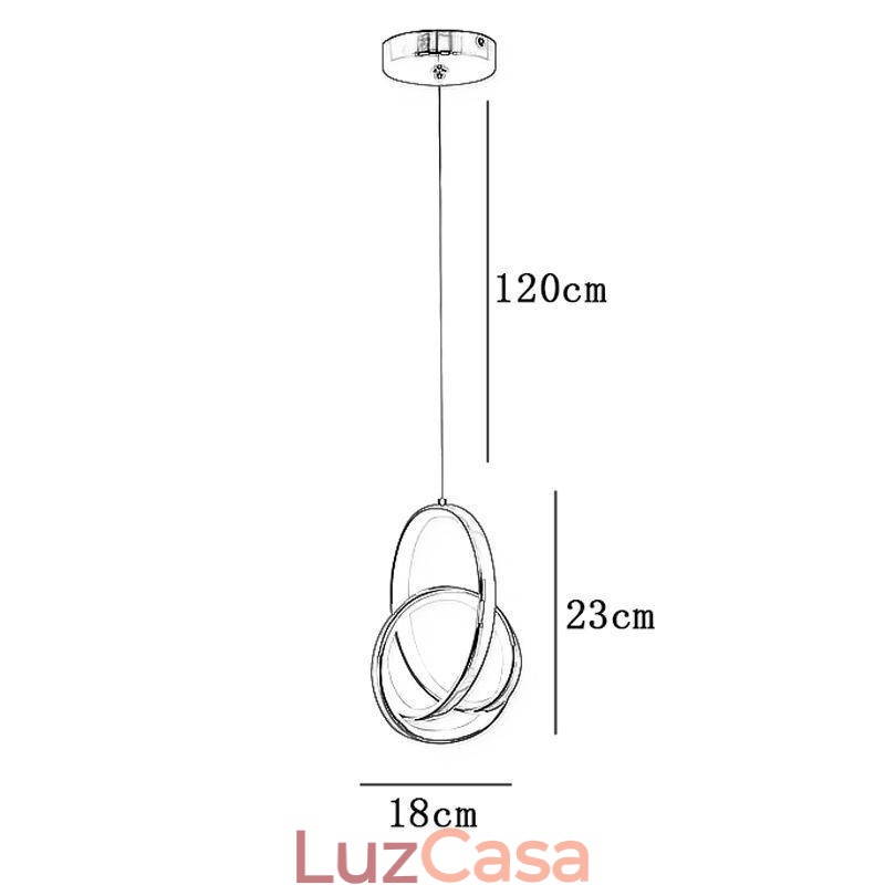 Pendente de luz irregular anel luz de teto