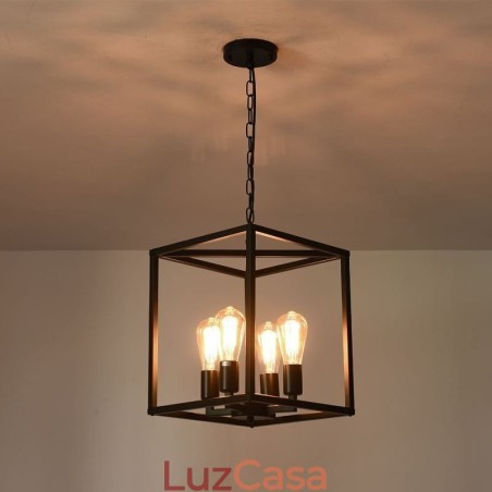 Luminária pendente moderna e simples em gaiola de ferro Luminária pendente moderna e simples em gaiola de ferro