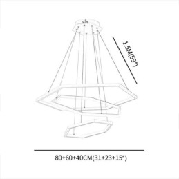 Luminária pendente hexagonal moderna